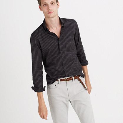 J.Crew Slim brushed twill shirt in pinstripe