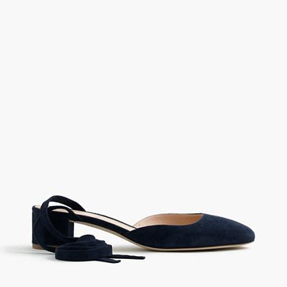 J.Crew Ankle-wrap heels in suede