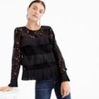 J.Crew Lace top with pleats