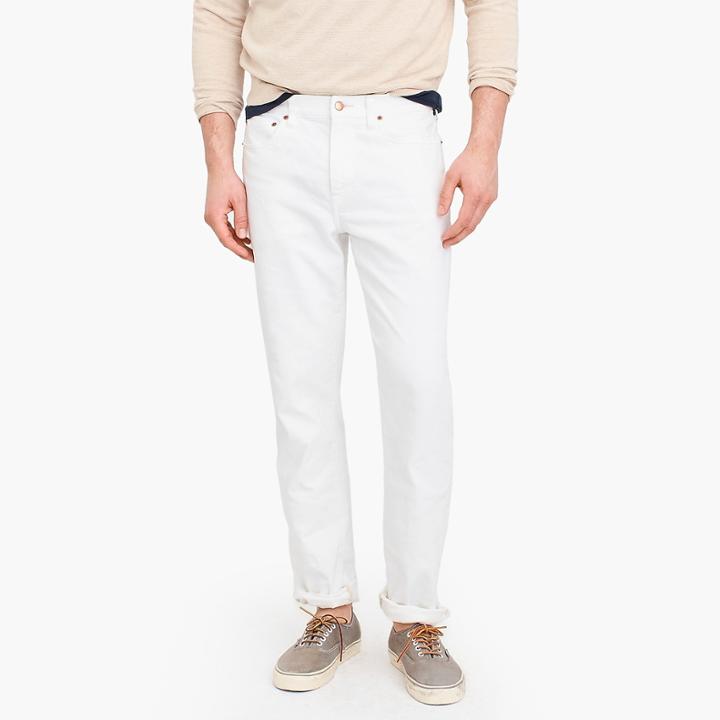 J.Crew 770 Straight-fit stretch jean in white