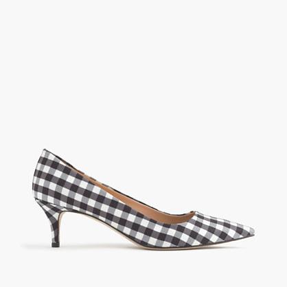 J.Crew Gingham Dulci kitten heels