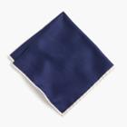 J.Crew Tipped Italian linen pocket square in classic navy