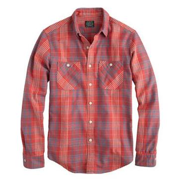 J.Crew Flannel shirt in persimmon plaid