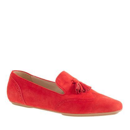 J.Crew Georgie suede tassel loafers
