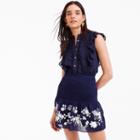 J.Crew Point Sur sleeveless embroidered flutter top