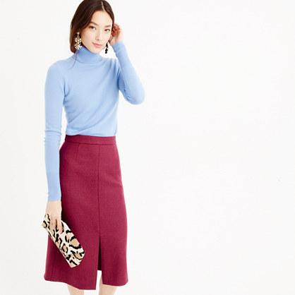 J.Crew A-line midi skirt in double-serge wool