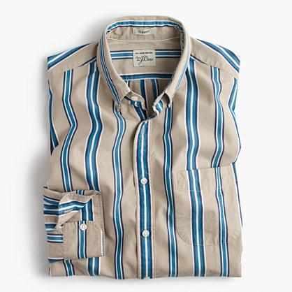 J.Crew Secret Wash shirt in brown stripe