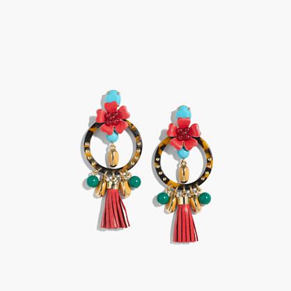 J.Crew Embellished hoop earrings