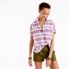 J.Crew Short-sleeve popover in vintage plaid