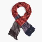 J.Crew Lightweight silk scarf in printed patchwork