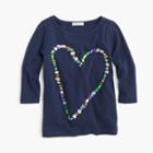 J.Crew Gilr's jewel heart T-shirt