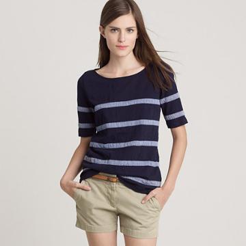 J.Crew Chambray-stripe tee