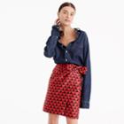 J.Crew Wrap skirt in jacquard hearts