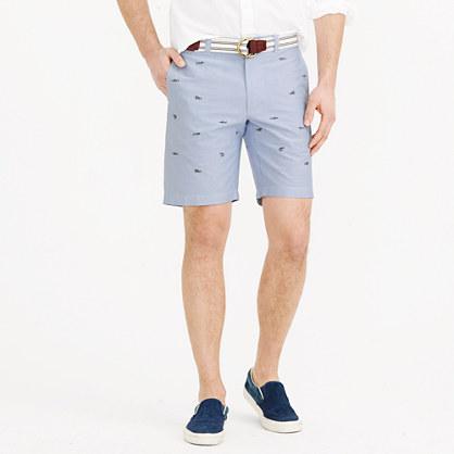 J.Crew 9 Stanton short with embroidered sharks
