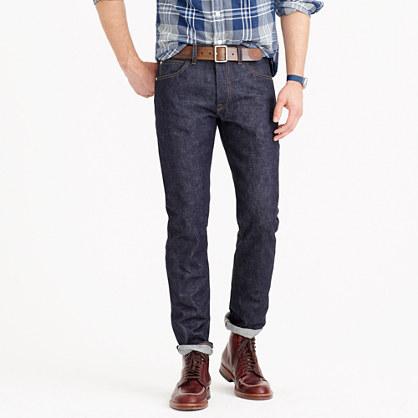 J.Crew Wallace & Barnes slim selvedge jean in raw indigo