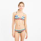 J.Crew Convertible french bikini top in colorful stripe