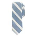 J.Crew Linen-cotton tie in diagonal stripe