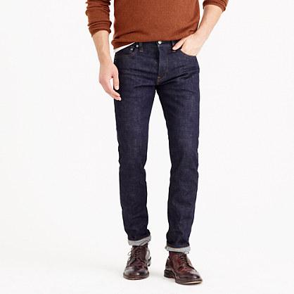 J.Crew 484 stretch selvedge jean in resin rinse