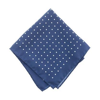 J.Crew Italian silk pocket square in classic dot