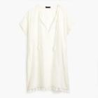 J.Crew Embroidered Indian cotton beach tunic