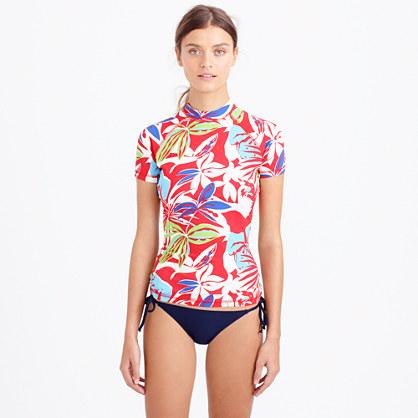 J.Crew Paradise floral short-sleeve rash guard