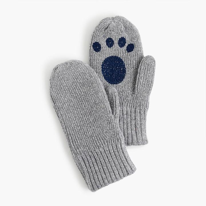 J.Crew Girls' sparkly cat mittens