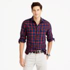 J.Crew Wallace & Barnes flannel shirt in navy-and-red plaid