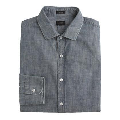 J.Crew Ludlow spread-collar shirt in chambray