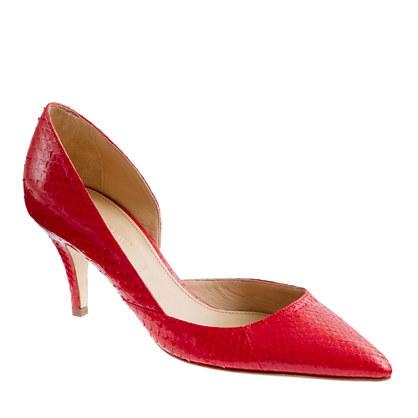 J.Crew Collection Valentina snakeskin pumps