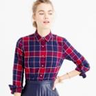 J.Crew Collection Thomas Mason&reg; flannel shirt in crimson-navy plaid