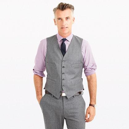 J.Crew Ludlow suit vest in Italian heather wool flannel