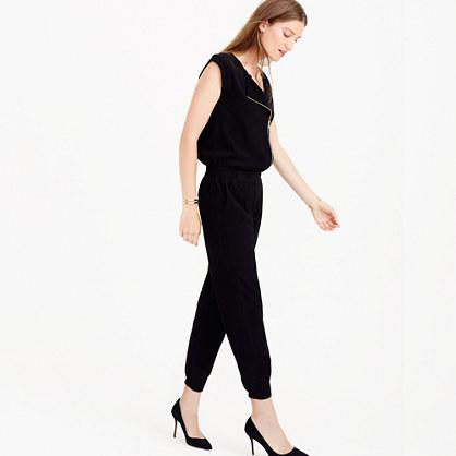 J.Crew Petite asymmetrical zip jumpsuit