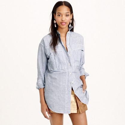 J.Crew Oversized shirt in skinny stripe