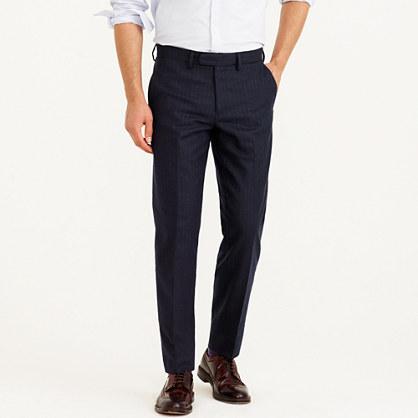 J.Crew Bowery slim pant in chalk-striped Italian wool