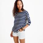 J.Crew Striped T-shirt with pom-poms