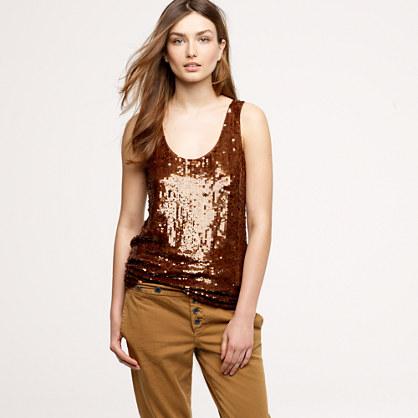 J.Crew Sepia sequin tank