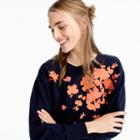 J.Crew Embroidered flower sweatshirt