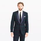 J.Crew Ludlow shawl-collar tuxedo jacket in Black Watch English wool
