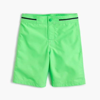 J.Crew Boys' snap-front board short in neon