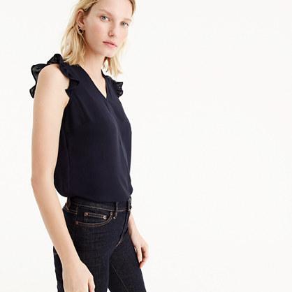 J.Crew Sleeveless ruffle top