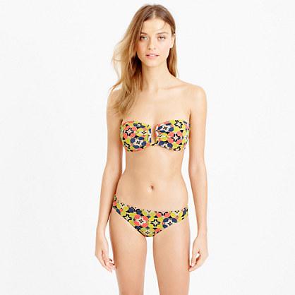 J.Crew U-front bandeau bikini top in kaleidoscopic floral