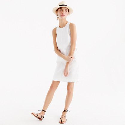 J.Crew White denim shift dress