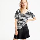 J.Crew Striped peasant top