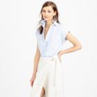 J.Crew Short-sleeve popover in oxford blue