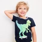 J.Crew Boys' glow-in-the-dark dino skateboarder T-shirt