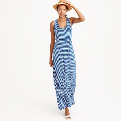 J.Crew Striped maxi dress with tie waist