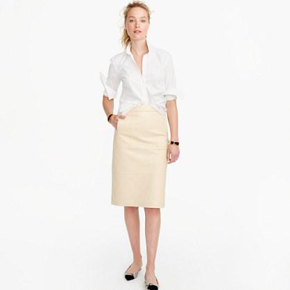 J.Crew Collection leather skirt