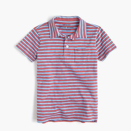 J.Crew Boys' striped pocket polo shirt
