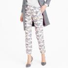 J.Crew Collection Italian silk twill pant in thistle floral