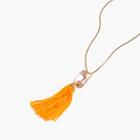 J.Crew Beaded tassel necklace in pale guava